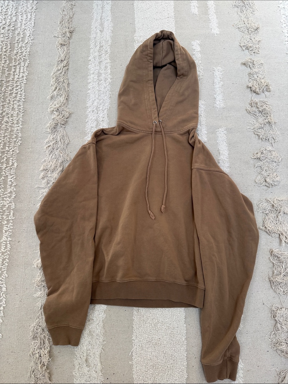 Good American Brown Hooded Sweatshirt